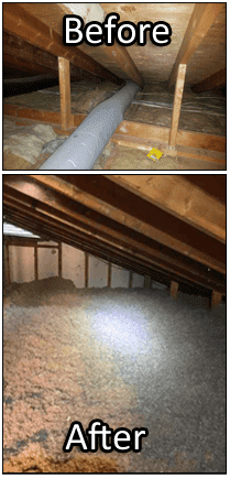 Before & After Air Sealing & Insulation
